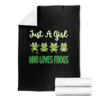 Just A Girl Who Loves Frogs Throw Blanket Frog Lover - Wonder Print Shop