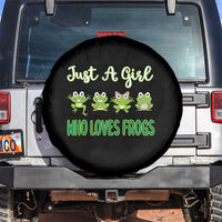 Just A Girl Who Loves Frogs Spare Tire Cover Frog Lover - Wonder Print Shop