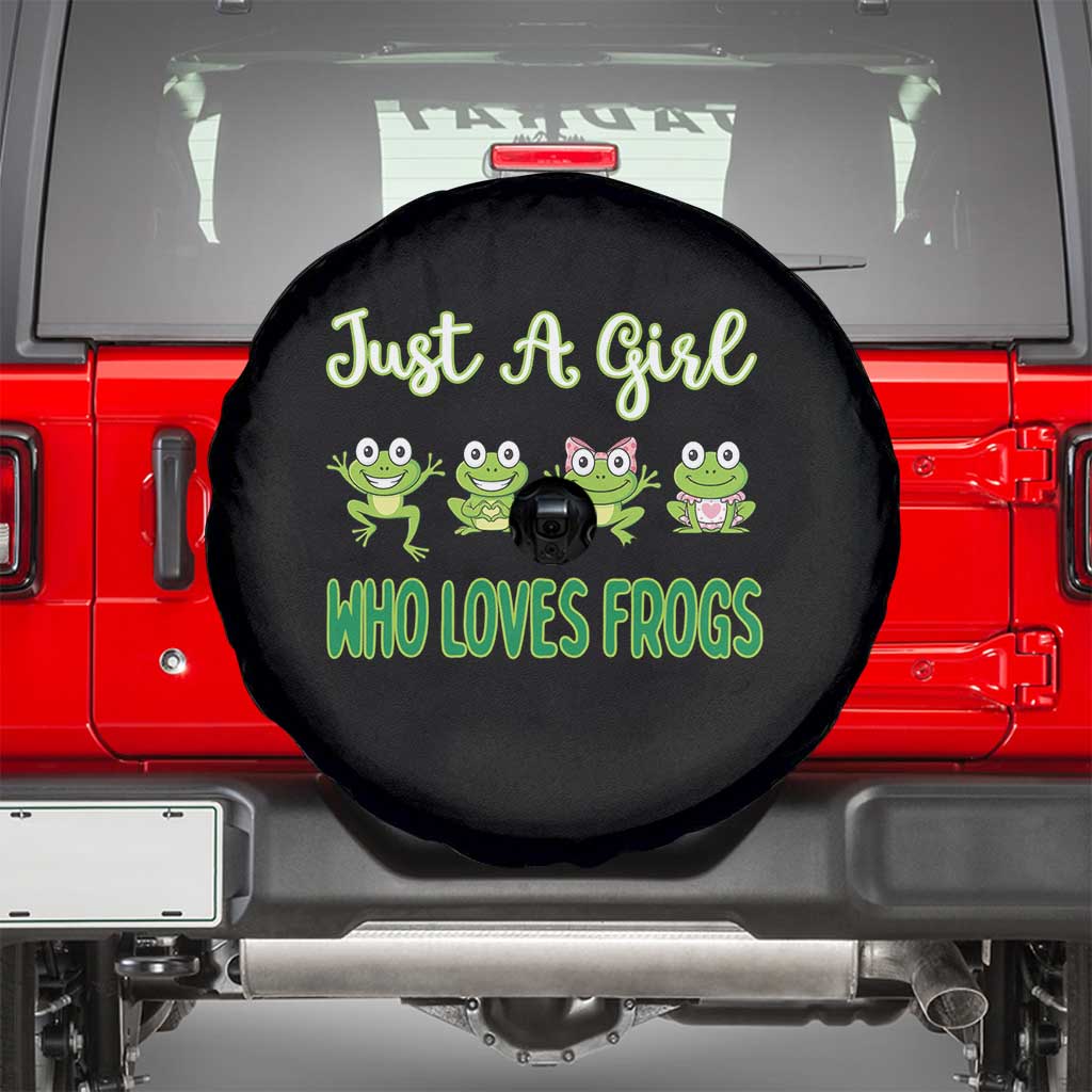 Just A Girl Who Loves Frogs Spare Tire Cover Frog Lover - Wonder Print Shop