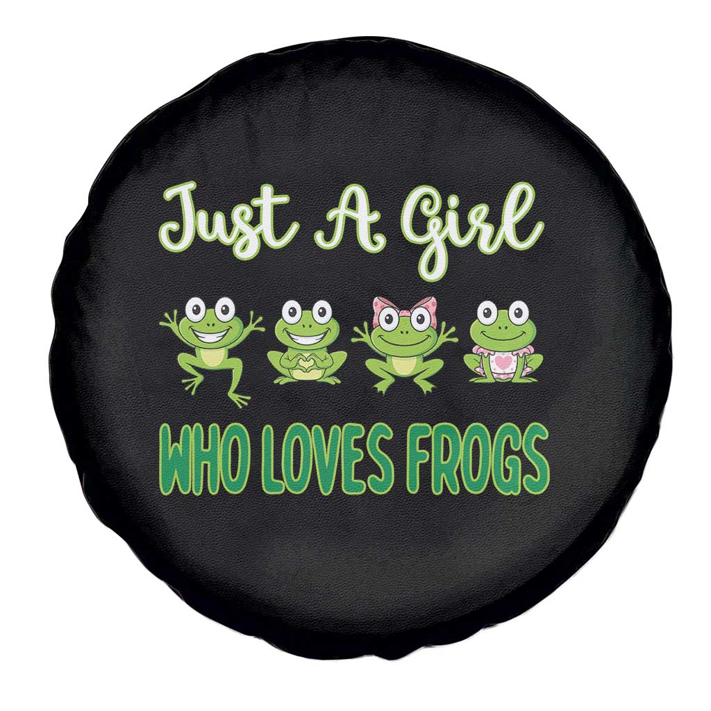 Just A Girl Who Loves Frogs Spare Tire Cover Frog Lover - Wonder Print Shop