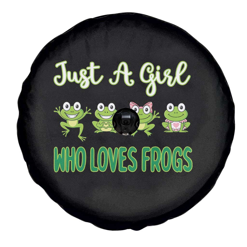 Just A Girl Who Loves Frogs Spare Tire Cover Frog Lover - Wonder Print Shop