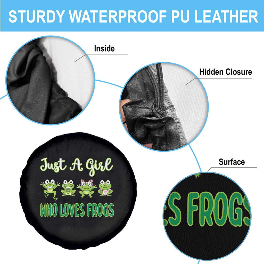 Just A Girl Who Loves Frogs Spare Tire Cover Frog Lover - Wonder Print Shop