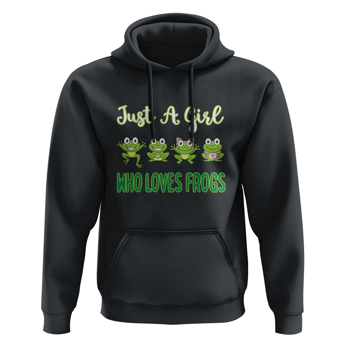 Just A Girl Who Loves Frogs Hoodie Frog Lover - Wonder Print Shop