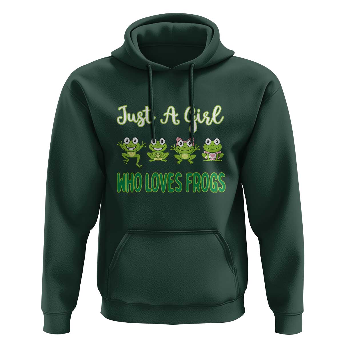 Just A Girl Who Loves Frogs Hoodie Frog Lover - Wonder Print Shop