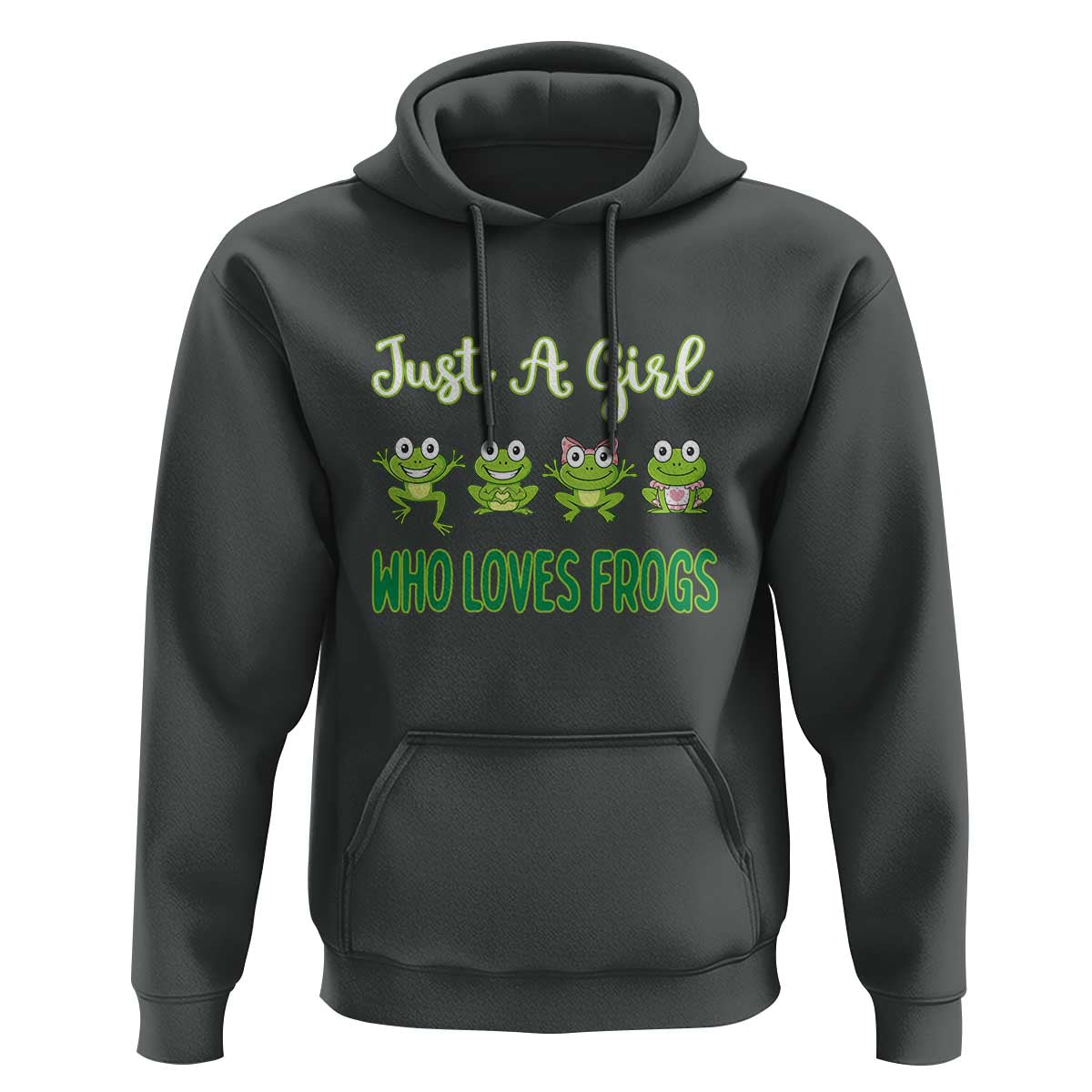 Just A Girl Who Loves Frogs Hoodie Frog Lover - Wonder Print Shop