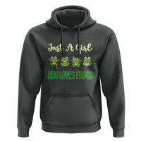 Just A Girl Who Loves Frogs Hoodie Frog Lover - Wonder Print Shop