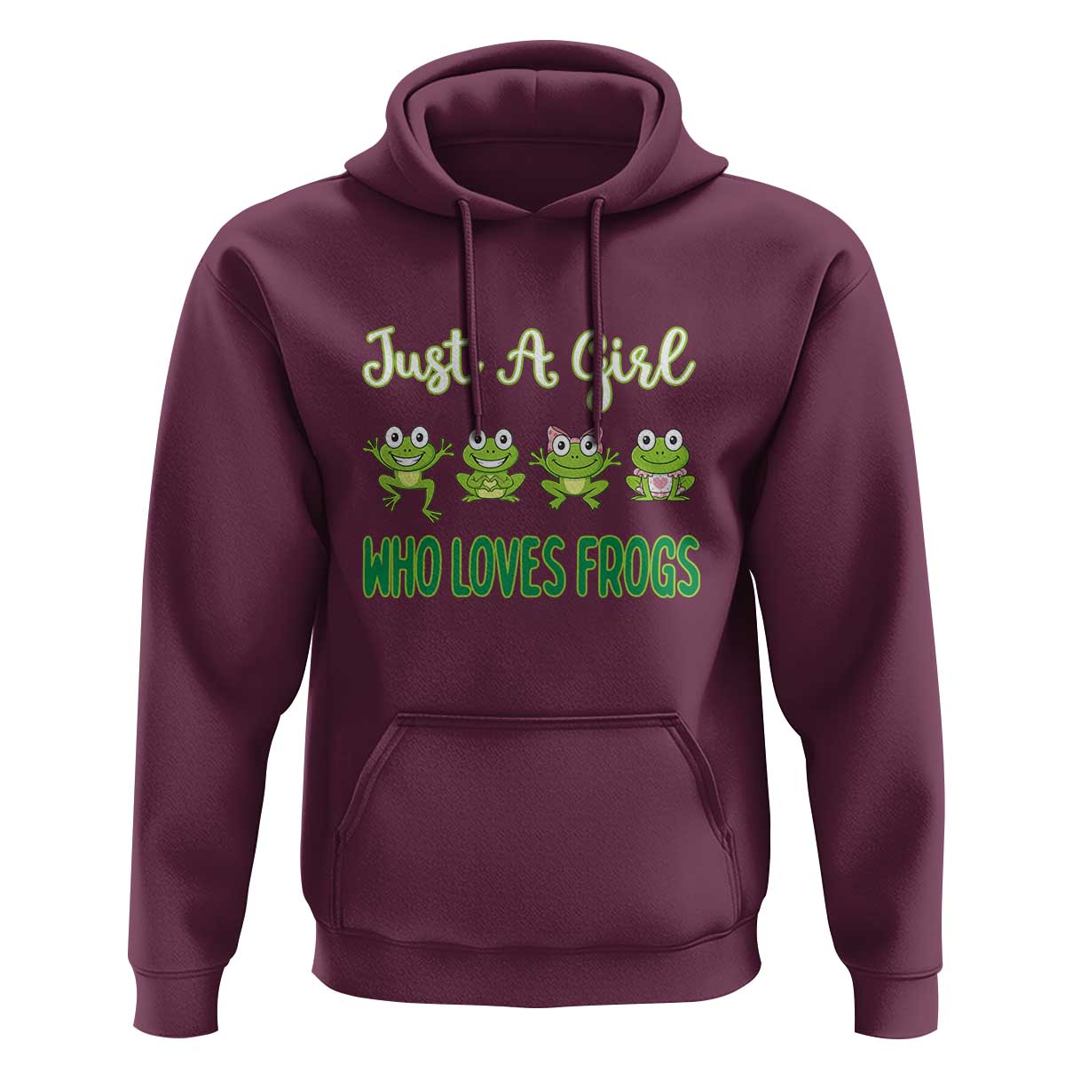 Just A Girl Who Loves Frogs Hoodie Frog Lover - Wonder Print Shop