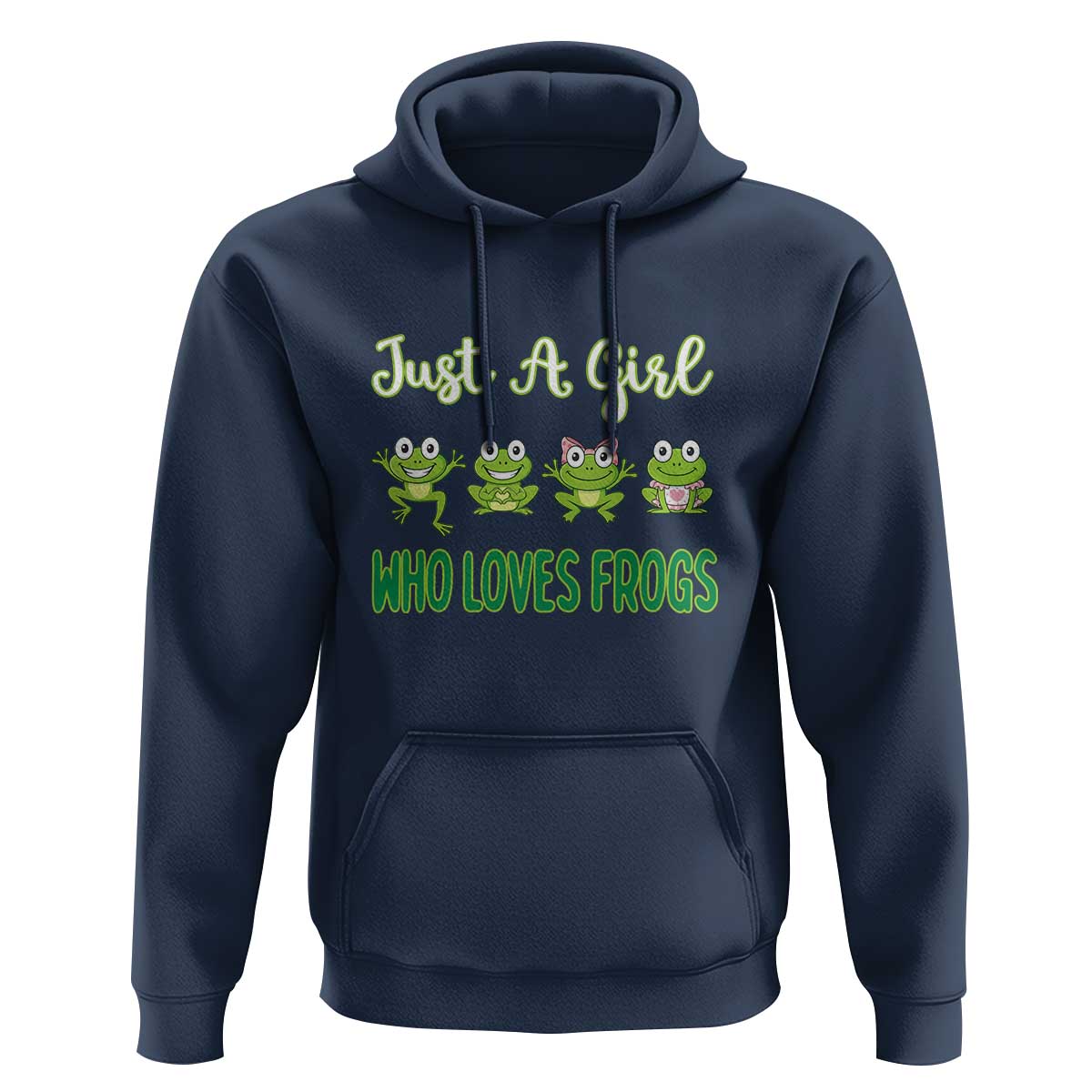 Just A Girl Who Loves Frogs Hoodie Frog Lover - Wonder Print Shop