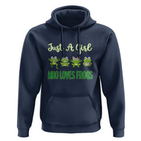 Just A Girl Who Loves Frogs Hoodie Frog Lover - Wonder Print Shop
