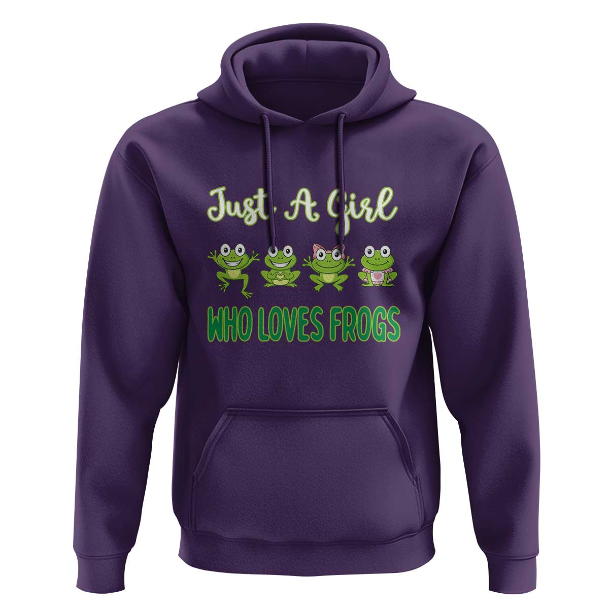 Just A Girl Who Loves Frogs Hoodie Frog Lover - Wonder Print Shop