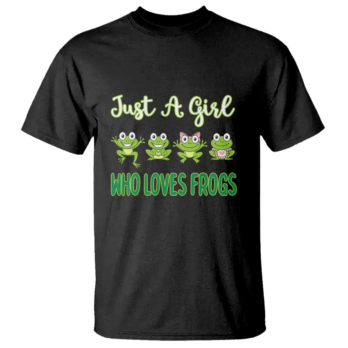 Just A Girl Who Loves Frogs T Shirt Frog Lover - Wonder Print Shop