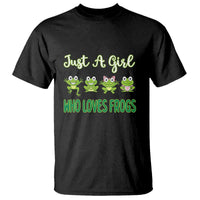 Just A Girl Who Loves Frogs T Shirt Frog Lover - Wonder Print Shop