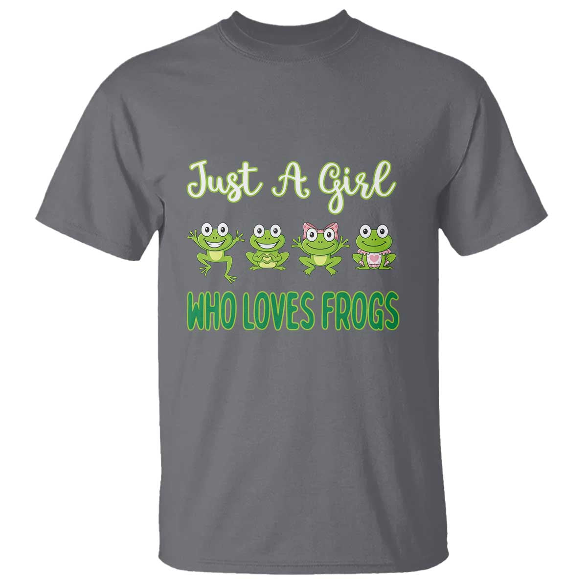 Just A Girl Who Loves Frogs T Shirt Frog Lover - Wonder Print Shop