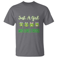 Just A Girl Who Loves Frogs T Shirt Frog Lover - Wonder Print Shop
