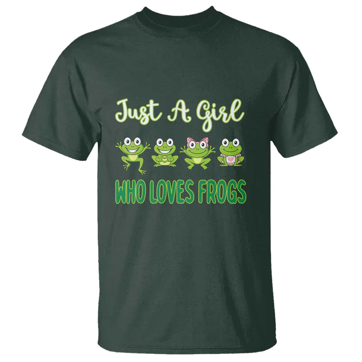Just A Girl Who Loves Frogs T Shirt Frog Lover - Wonder Print Shop