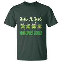 Just A Girl Who Loves Frogs T Shirt Frog Lover - Wonder Print Shop