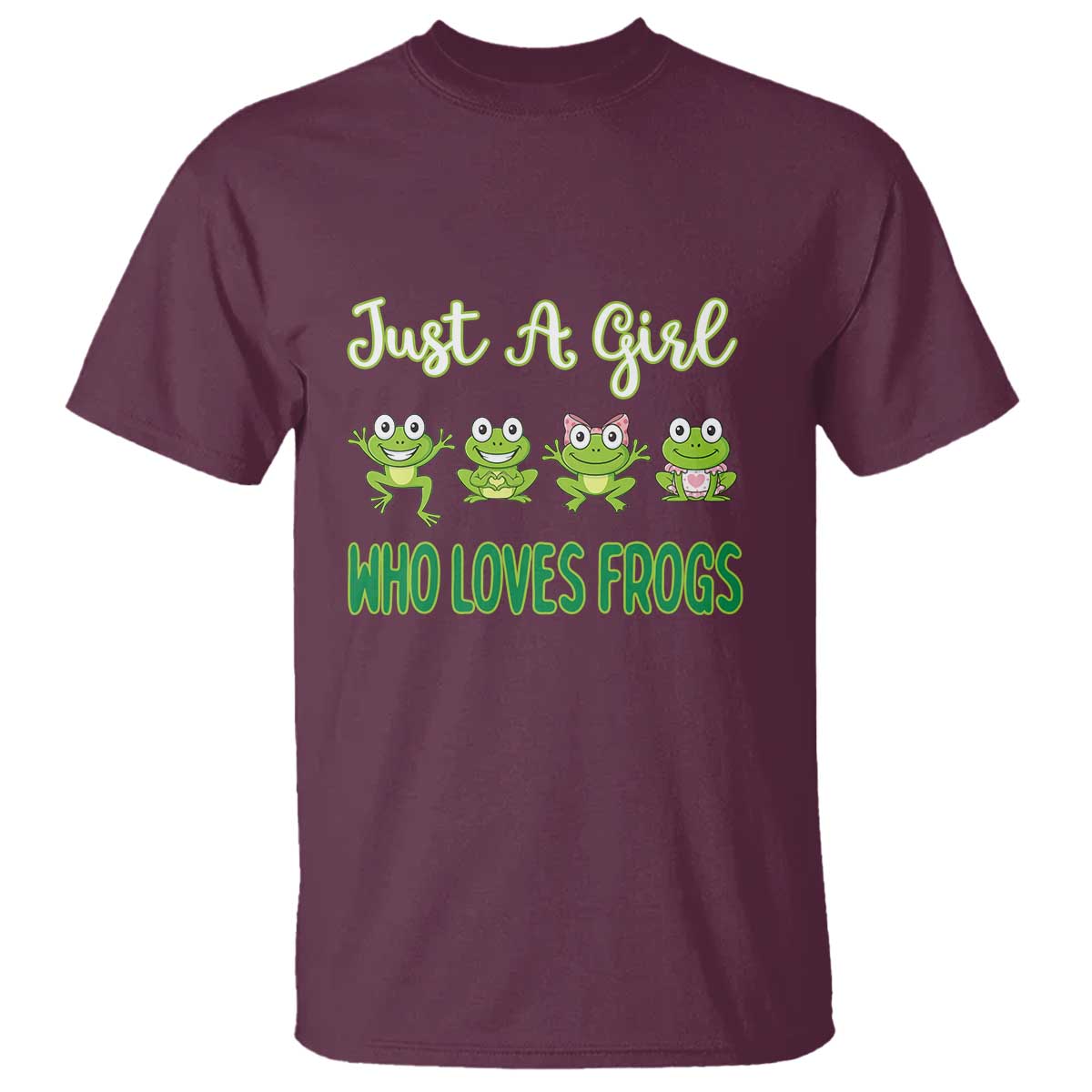 Just A Girl Who Loves Frogs T Shirt Frog Lover - Wonder Print Shop
