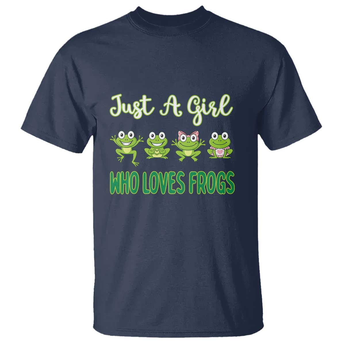 Just A Girl Who Loves Frogs T Shirt Frog Lover - Wonder Print Shop