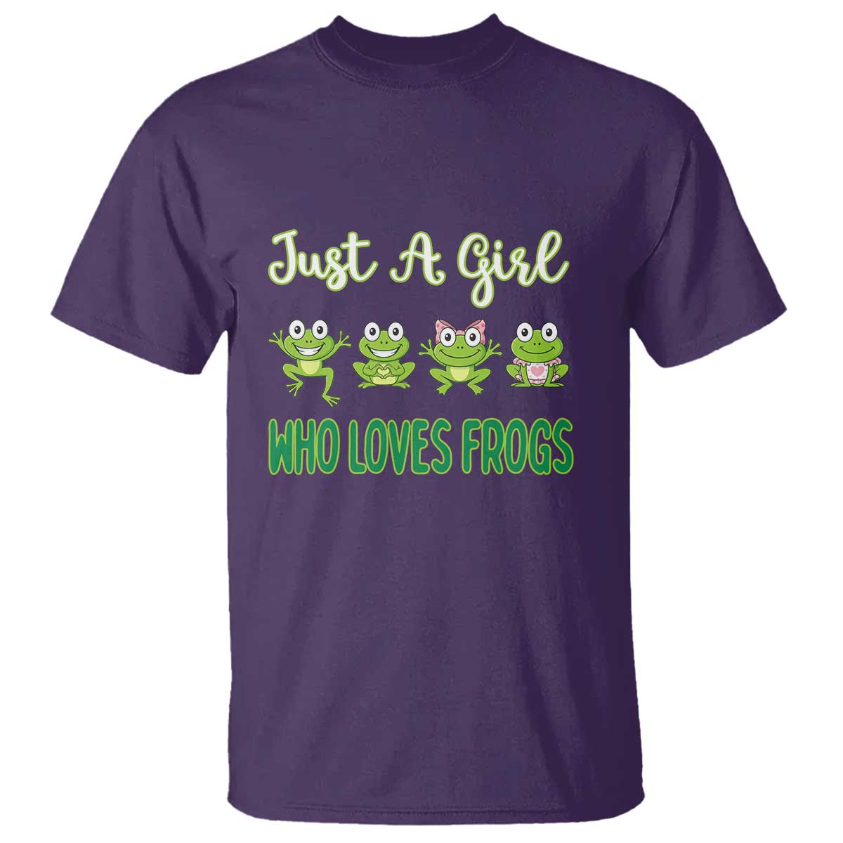Just A Girl Who Loves Frogs T Shirt Frog Lover - Wonder Print Shop