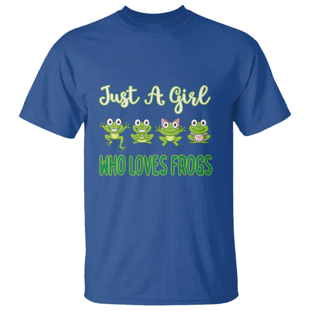 Just A Girl Who Loves Frogs T Shirt Frog Lover - Wonder Print Shop