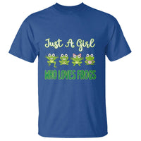 Just A Girl Who Loves Frogs T Shirt Frog Lover - Wonder Print Shop