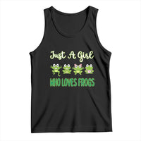 Just A Girl Who Loves Frogs Tank Top Frog Lover - Wonder Print Shop