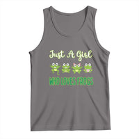 Just A Girl Who Loves Frogs Tank Top Frog Lover - Wonder Print Shop