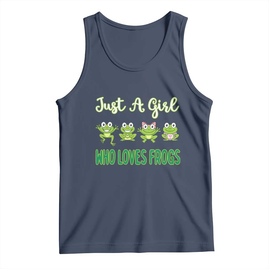 Just A Girl Who Loves Frogs Tank Top Frog Lover - Wonder Print Shop