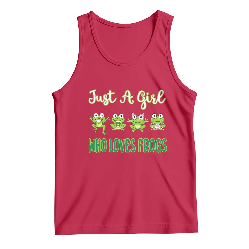 Just A Girl Who Loves Frogs Tank Top Frog Lover - Wonder Print Shop