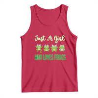 Just A Girl Who Loves Frogs Tank Top Frog Lover - Wonder Print Shop
