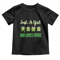 Just A Girl Who Loves Frogs Toddler T Shirt Frog Lover - Wonder Print Shop