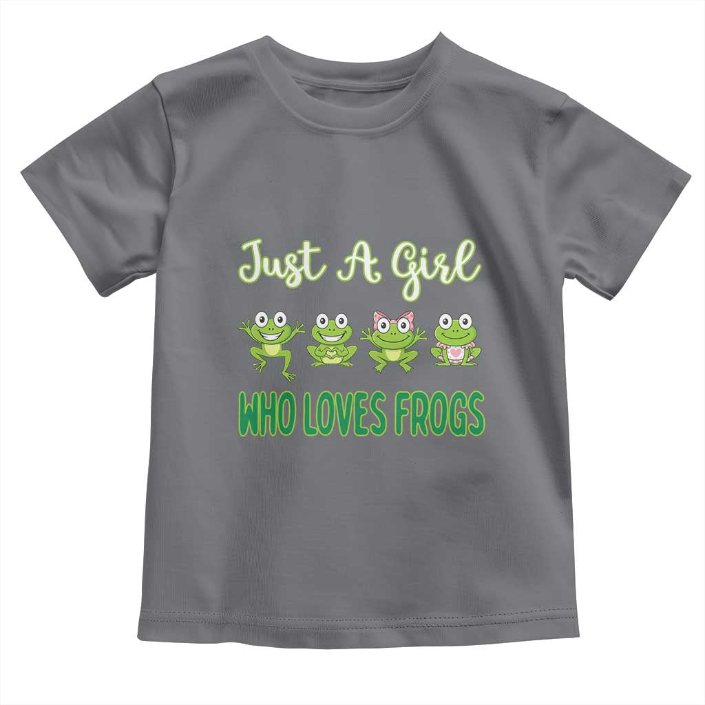 Just A Girl Who Loves Frogs Toddler T Shirt Frog Lover - Wonder Print Shop