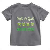 Just A Girl Who Loves Frogs Toddler T Shirt Frog Lover - Wonder Print Shop