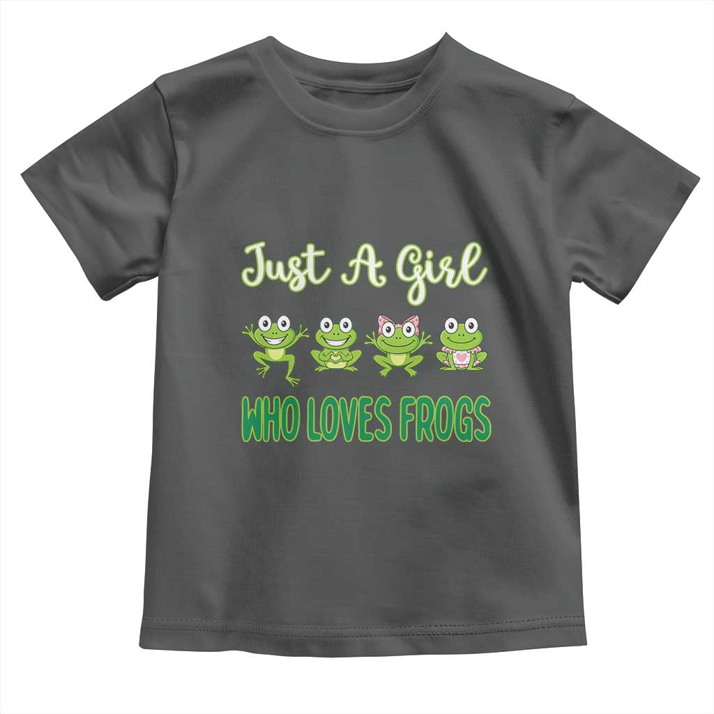 Just A Girl Who Loves Frogs Toddler T Shirt Frog Lover - Wonder Print Shop