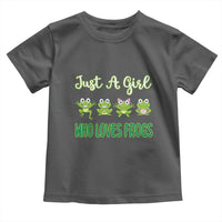Just A Girl Who Loves Frogs Toddler T Shirt Frog Lover - Wonder Print Shop