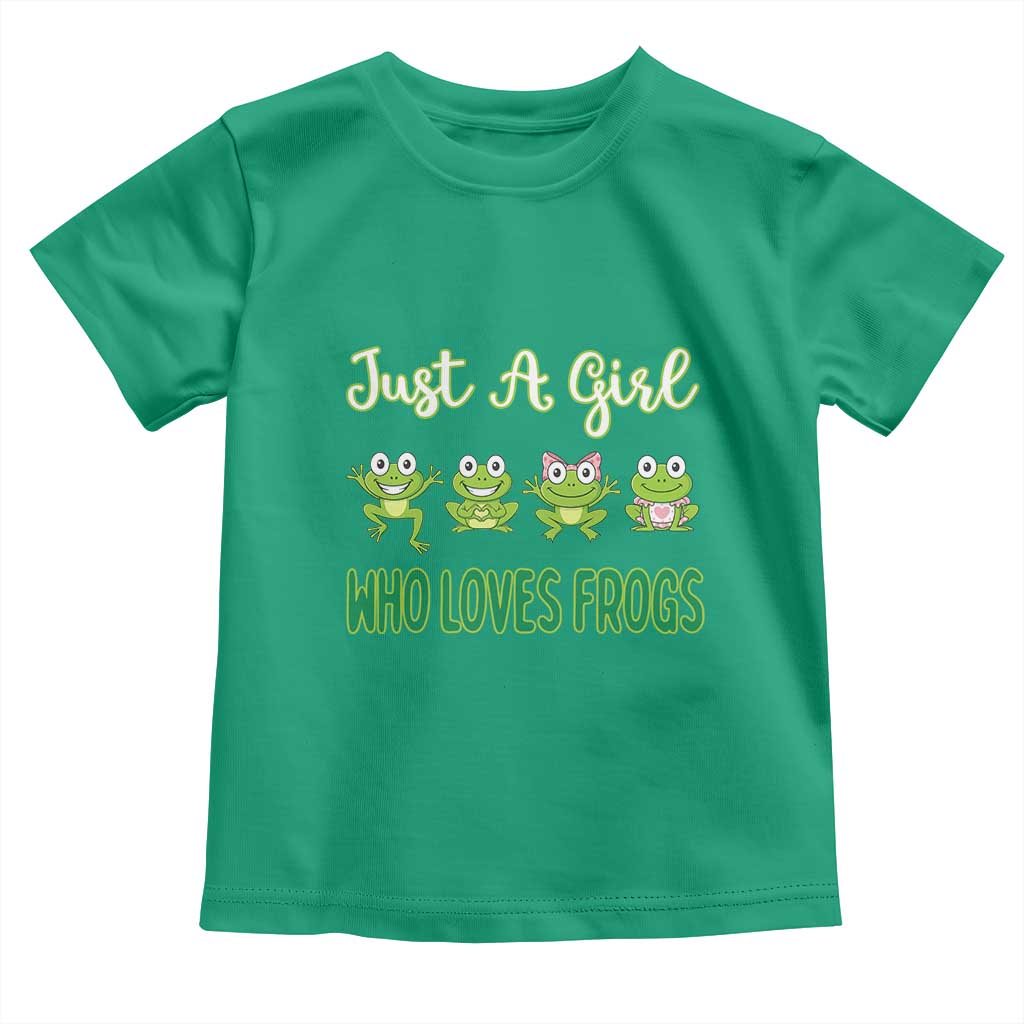 Just A Girl Who Loves Frogs Toddler T Shirt Frog Lover - Wonder Print Shop