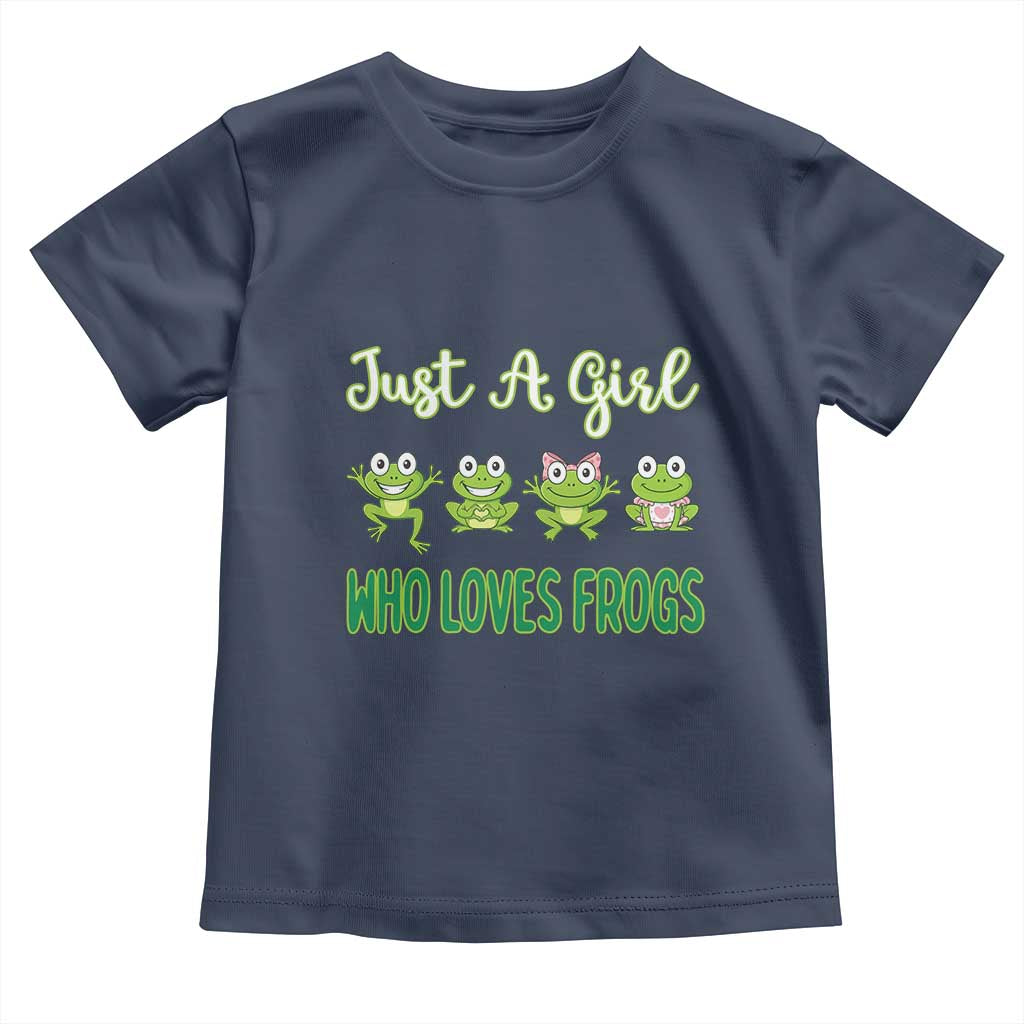 Just A Girl Who Loves Frogs Toddler T Shirt Frog Lover - Wonder Print Shop