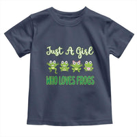 Just A Girl Who Loves Frogs Toddler T Shirt Frog Lover - Wonder Print Shop