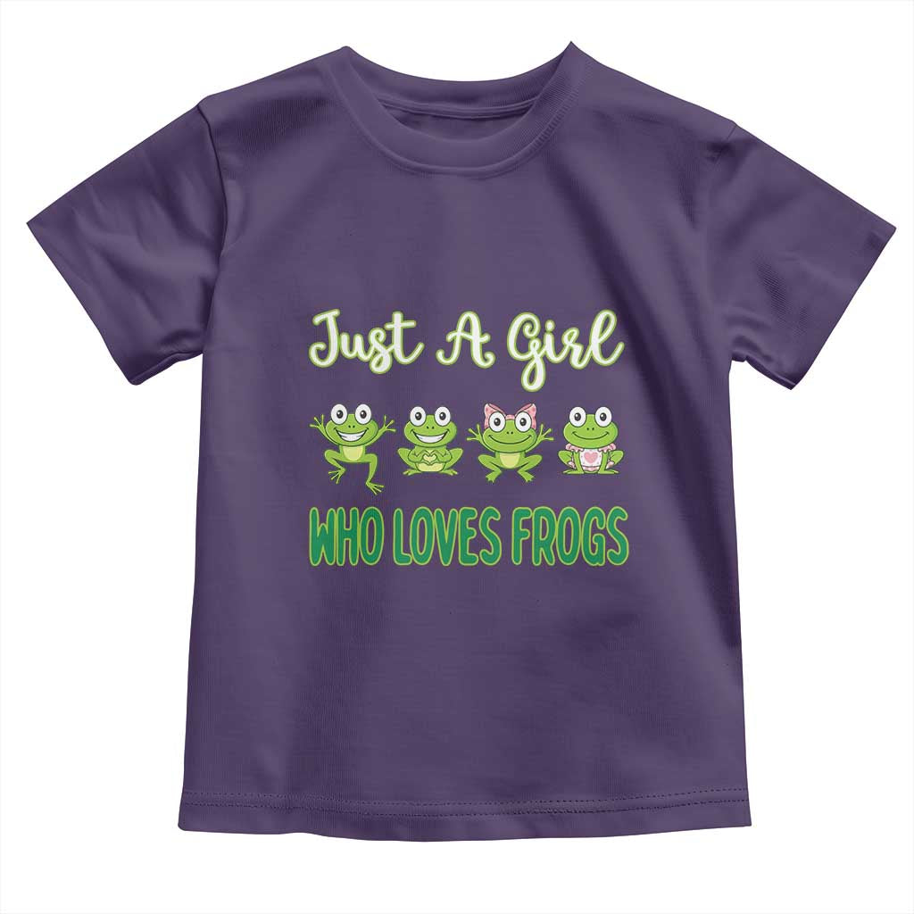 Just A Girl Who Loves Frogs Toddler T Shirt Frog Lover - Wonder Print Shop