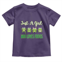 Just A Girl Who Loves Frogs Toddler T Shirt Frog Lover - Wonder Print Shop