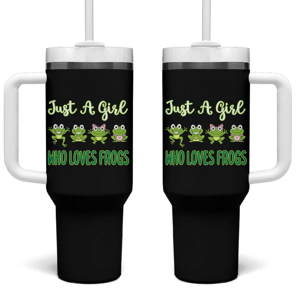 Just A Girl Who Loves Frogs Tumbler With Handle Frog Lover