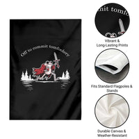 Off To Commit Tomfoolery Garden Flag Frog Coffee Lover Gift - Wonder Print Shop
