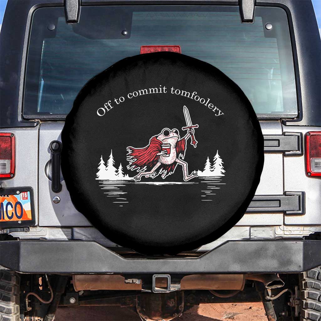 Off To Commit Tomfoolery Spare Tire Cover Frog Coffee Lover Gift - Wonder Print Shop