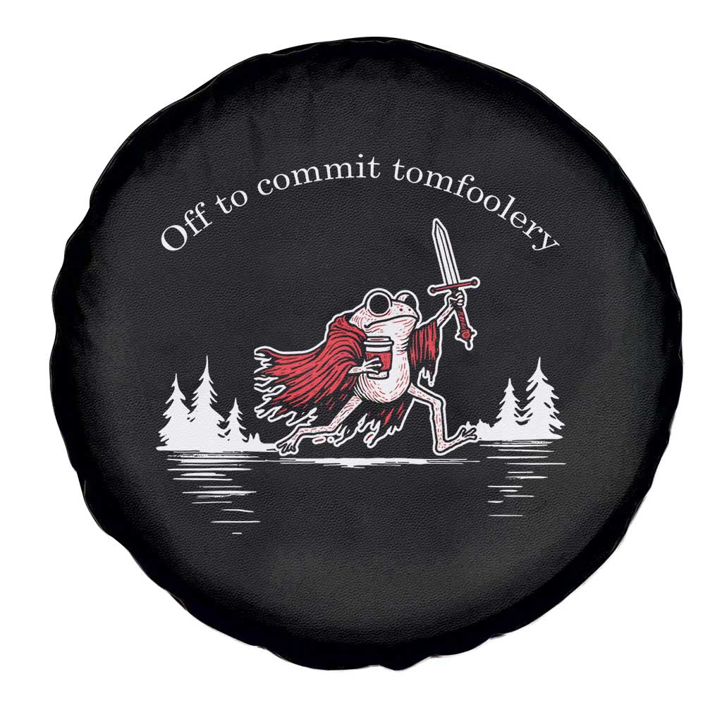 Off To Commit Tomfoolery Spare Tire Cover Frog Coffee Lover Gift - Wonder Print Shop