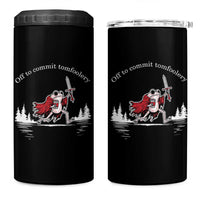 Off To Commit Tomfoolery 4 in 1 Can Cooler Tumbler Frog Coffee Lover Gift