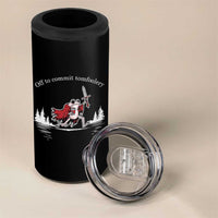 Off To Commit Tomfoolery 4 in 1 Can Cooler Tumbler Frog Coffee Lover Gift