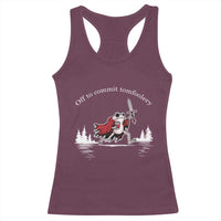 Off To Commit Tomfoolery Racerback Tank Top Frog Coffee Lover Gift - Wonder Print Shop