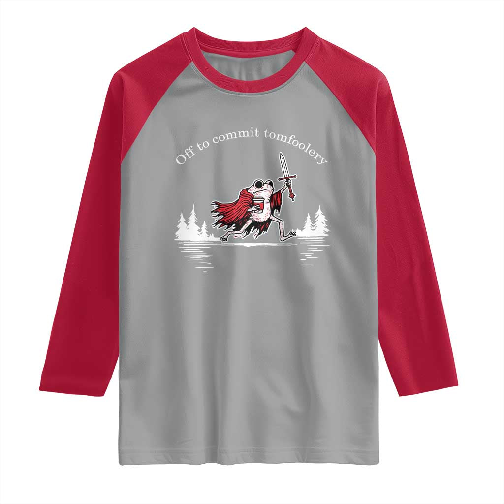Off To Commit Tomfoolery Raglan Shirt Frog Coffee Lover Gift - Wonder Print Shop