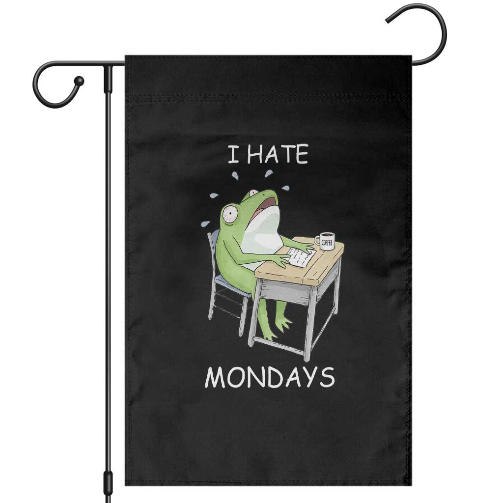 Funny Office Frog Garden Flag I Hate Mondays - Wonder Print Shop