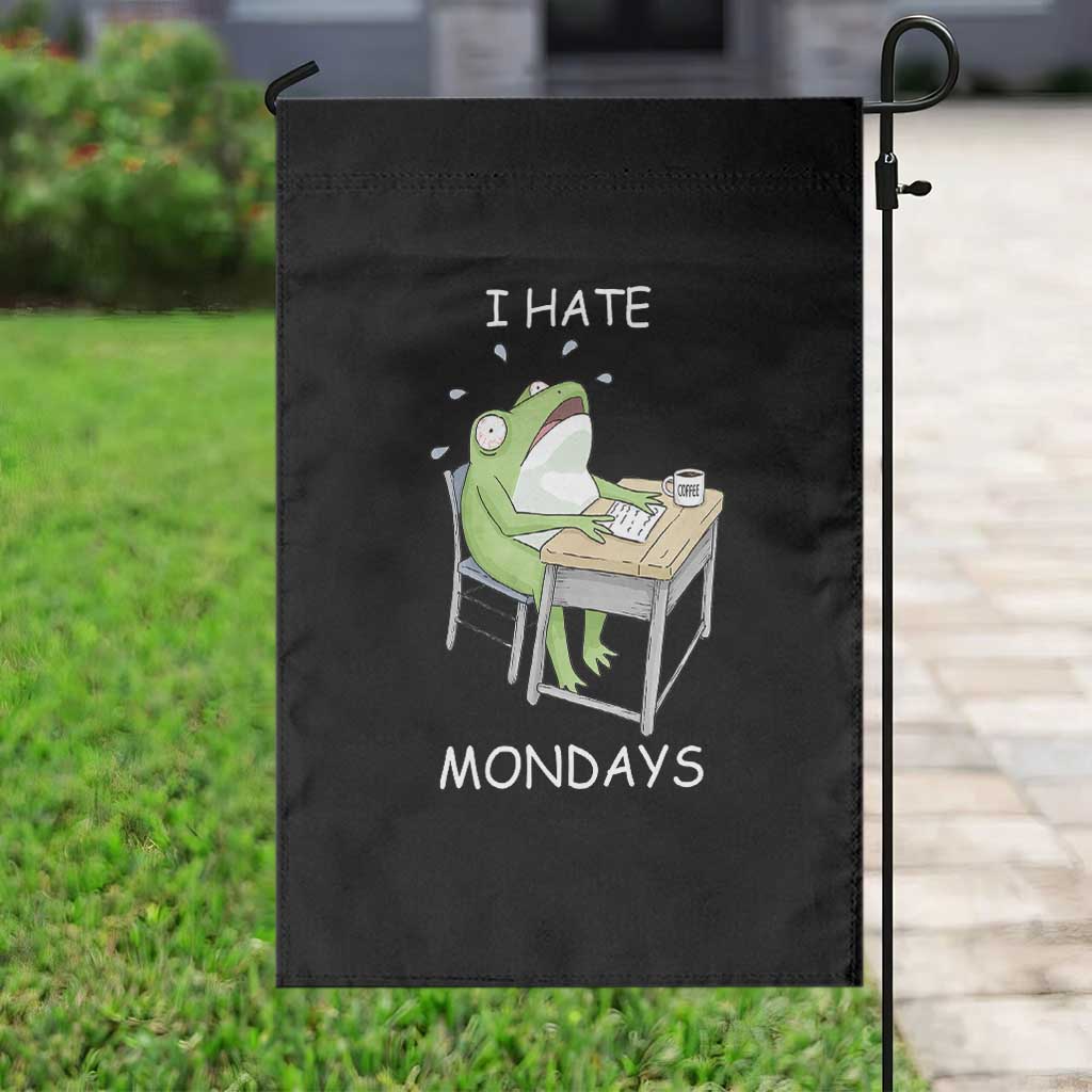 Funny Office Frog Garden Flag I Hate Mondays - Wonder Print Shop